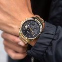 Zegarek Męski Tommy Hilfiger Baker 1710447 Złoty Czarna Tarcza