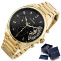 Zegarek Męski Tommy Hilfiger Baker 1710447 Złoty Czarna Tarcza