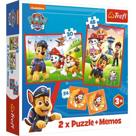 Trefl Trefl: Puzzle 2w1 - (30,48el.) + memos - Psia ekipa w akcji