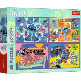 Trefl Trefl: Puzzle 4x250el. - Niezwykły Stitch