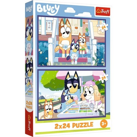 Trefl Trefl: Puzzle 2x24el. - Zabawna Bluey