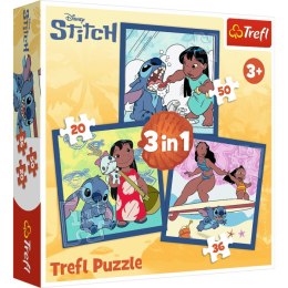 Trefl Trefl: Puzzle 3w1 - Czas ze Stitchem