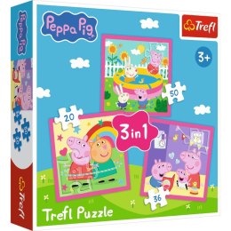 Trefl Trefl: Puzzle 3w1 - Peppa i przyjaciele