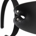 Uszy Kota Vegan Leather Cat Ears Black/Silver Kinky Diva