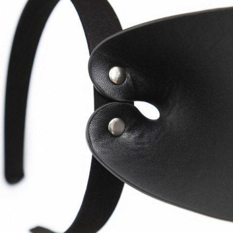 Uszy Kota Vegan Leather Cat Ears Black/Silver Kinky Diva