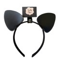 Uszy Kota Vegan Leather Cat Ears Black/Silver Kinky Diva