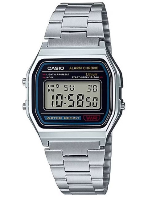 Casio ZEGAREK MĘSKI CASIO A158WA-1D VINTAGE RETRO + BOX