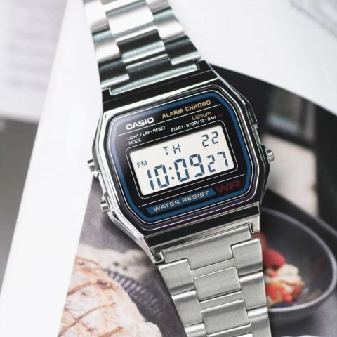 Casio ZEGAREK MĘSKI CASIO A158WA-1D VINTAGE RETRO + BOX
