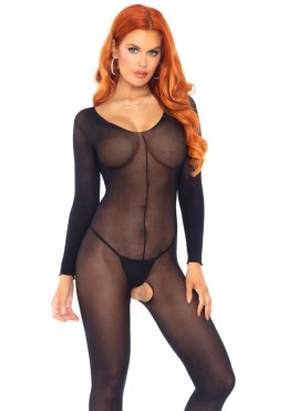 SCALA Long Sleeves Bodystocking Black