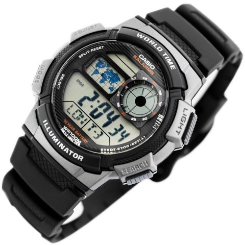 Casio ZEGAREK MĘSKI CASIO AE-1000W 1BVDF (zd073g) - WORLD TIME + BOX