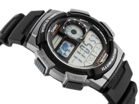 Casio ZEGAREK MĘSKI CASIO AE-1000W 1BVDF (zd073g) - WORLD TIME + BOX