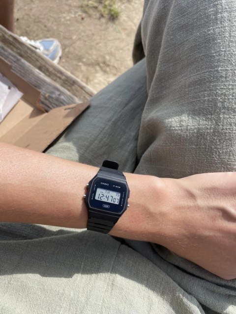 Casio ZEGAREK MĘSKI CASIO F-91WB-1ADF + BOX