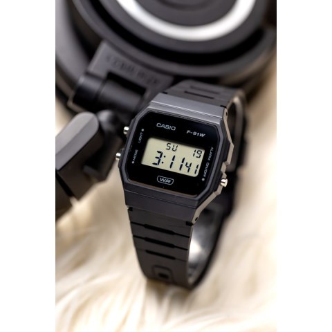 Casio ZEGAREK MĘSKI CASIO F-91WB-1ADF + BOX