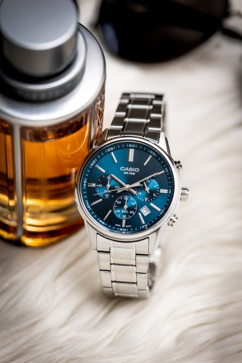 Casio ZEGAREK MĘSKI CASIO MTP-E515D-2A1 (zd265b) + BOX