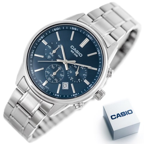 Casio ZEGAREK MĘSKI CASIO MTP-E515D-2A1 (zd265b) + BOX