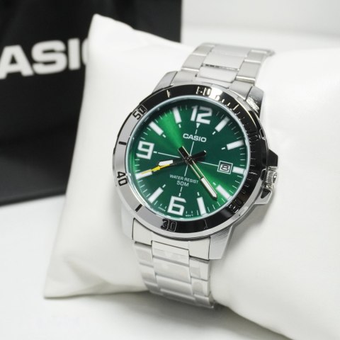 Casio ZEGAREK MĘSKI CASIO MTP-VD01D-3B + BOX