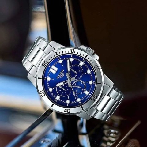 Casio ZEGAREK MĘSKI CASIO MTP-VD300D-2E (zd268b) + BOX