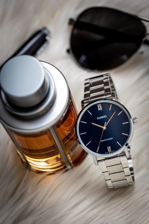 Casio ZEGAREK MĘSKI CASIO MTP-VT01D-2B (zd165n) + BOX