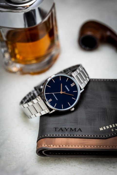 Casio ZEGAREK MĘSKI CASIO MTP-VT01D-2B (zd165n) + BOX