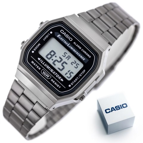 Casio ZEGAREK UNISEX CASIO A168WGG-1A (zd088e) - KLASYKA + BOX
