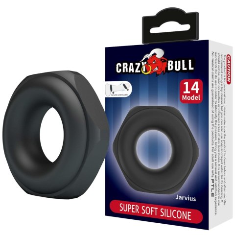 Baile - Boys of Toys Sp. z. o.o. (dystrybutor) Crazy Bull Jarvius Super Soft Silicone Cock Ring - Black