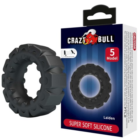 Baile - Boys of Toys Sp. z. o.o. (dystrybutor) Crazy Bull Laiden Super Soft Silicone Cock Ring - Black