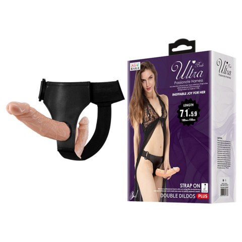 Baile - Boys of Toys Sp. z. o.o. (dystrybutor) BAILE -STRAP ON DOUBLE DILDOS, 7.1''+5.9''