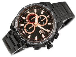 G. Rossi ZEGAREK MĘSKI G. ROSSI - BLUES (zg094g) black/rose + BOX