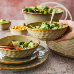 KOMPLET OBIADOWY OMBRES DLA 6 OSÓB 18 ELEM. LIGHT BROWN