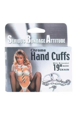 TONGA CHROME HANDCUFFS METAL HANDCUFFS W. KEY