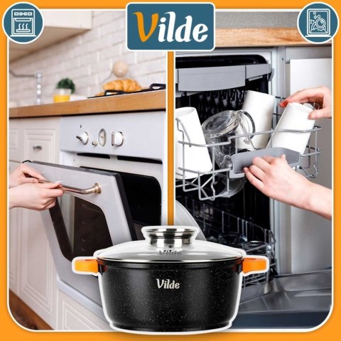 GARNEK GRANITOWY 4L 24cm Z POKRYWĄ Z AROMATYZEREM TERRUNA 199105