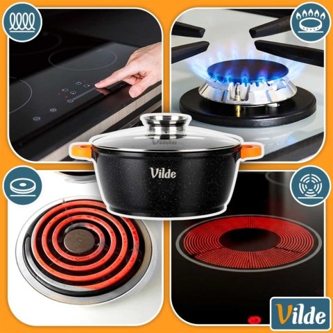 GARNEK GRANITOWY 5,8L 28cm Z POKRYWĄ Z AROMATYZEREM TERRUNA 199106