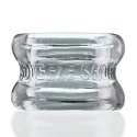 Naciagacz jąder [SIL/TPR] SQUEEZE SHORT Ballstretcher Clear Oxballs