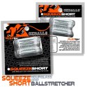 Naciagacz jąder [SIL/TPR] SQUEEZE SHORT Ballstretcher Clear Oxballs