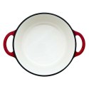 EMALIOWANY GARNEK ŻELIWNY 22cm 3L HAGE CZERWONY