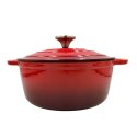 EMALIOWANY GARNEK ŻELIWNY 22cm 3L HAGE CZERWONY