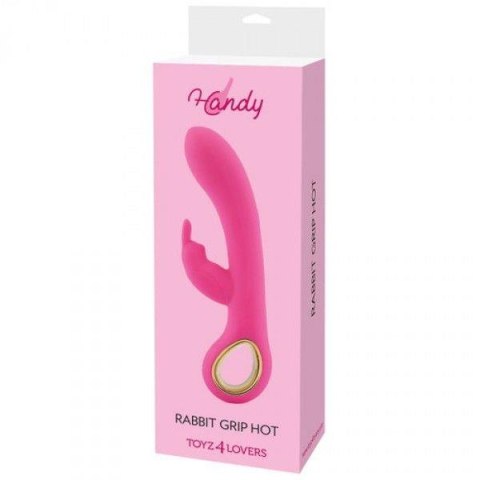 MSX Distribution S.r.l. Wibrator-VIBRATORE RABBIT HANDY RISCALDANTE RABBIT GRIP HOT PINK