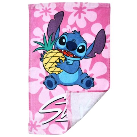 Ręcznik przedszkolny dla dziecka 30x50 Lilo i Stitch różowy