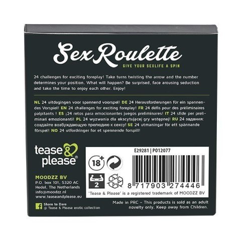 Gra Erotyczna Ruletka Sex Roulette Foreplay Tease&Please