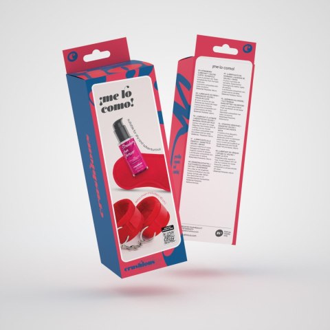 Crushious - Lunyvan S.L. CRUSHIOUS ME LO COMO VELCRO HANDCUFFS SET + SATIN BLINDFOLD AND STRAWBERRY KISSABLE LUBRICANT CRUSHIOUS