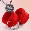 Crushious - Lunyvan S.L. TOUGH LOVE VELCRO HANDCUFFS WITH EXTRA 40CM CHAIN CRUSHIOUS RED