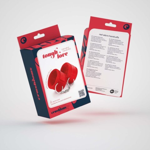 Crushious - Lunyvan S.L. TOUGH LOVE VELCRO HANDCUFFS WITH EXTRA 40CM CHAIN CRUSHIOUS RED