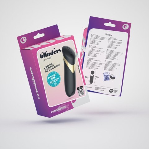 Crushious - Lunyvan S.L. CRUSHIOUS BLINDERS RECHARGEABLE VIBRATING BULLET BLACK