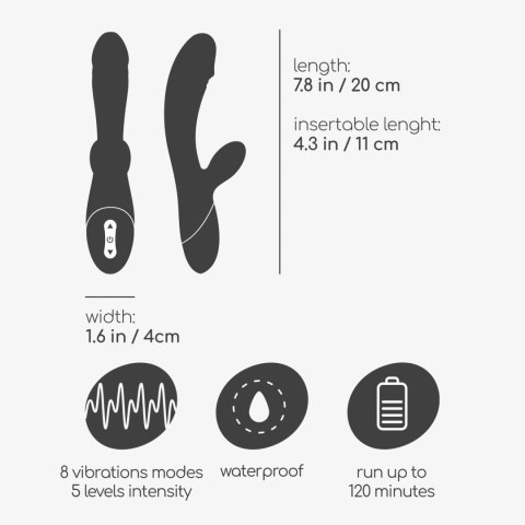 Crushious - Lunyvan S.L. CRUSHIOUS DARE DONG RECHARGEABLE RABBIT VIBRATOR