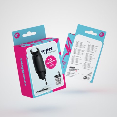 Crushious - Lunyvan S.L. CRUSHIOUS O-PET DEVIL WITH 10 VIBRATION BULLET BLACK