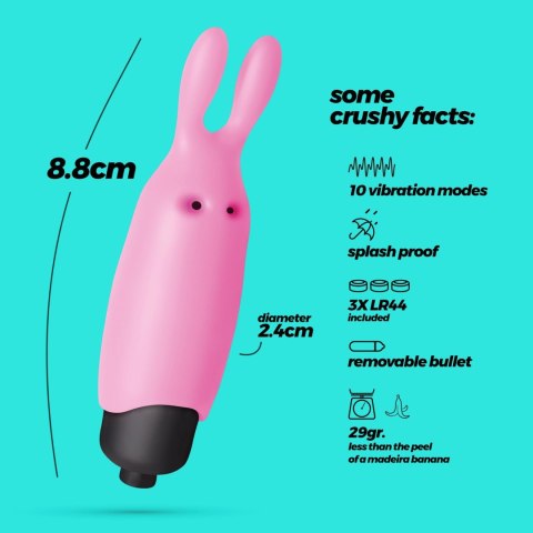 Crushious - Lunyvan S.L. CRUSHIOUS O-PET RABBIT WITH 10 VIBRATION BULLET PASTEL PINK