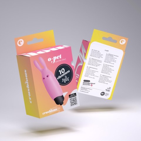 Crushious - Lunyvan S.L. CRUSHIOUS O-PET RABBIT WITH 10 VIBRATION BULLET PASTEL PINK