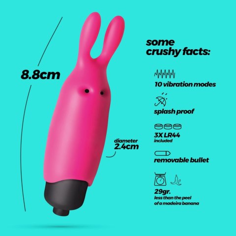 Crushious - Lunyvan S.L. CRUSHIOUS O-PET RABBIT WITH 10 VIBRATION BULLET PINK
