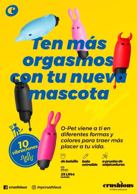 Crushious - Lunyvan S.L. CRUSHIOUS O-PET RABBIT WITH 10 VIBRATION BULLET PINK