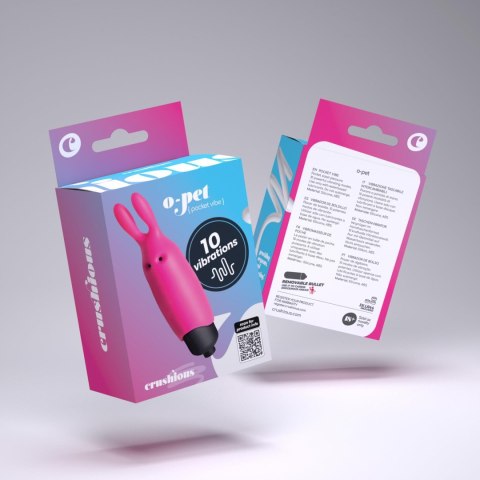 Crushious - Lunyvan S.L. CRUSHIOUS O-PET RABBIT WITH 10 VIBRATION BULLET PINK